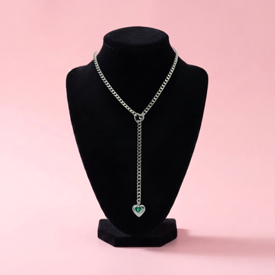 Heart Crystal Slip Chain