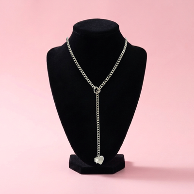 Heart Crystal Slip Chain