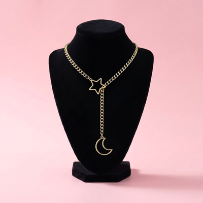 Star & Moon Slip Chain