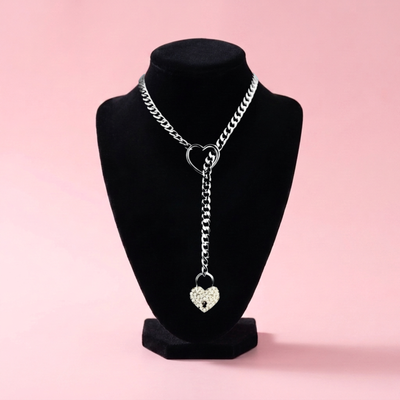 Diamond Lock & Key Chain