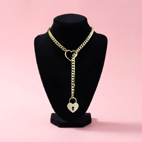Diamond Lock & Key Chain