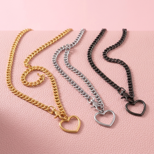 Clasp Heart Slip Chain